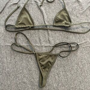 Olive Green Bikini Set